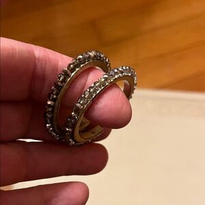 Kenneth Cole Gold and Silver Crystal Earrings